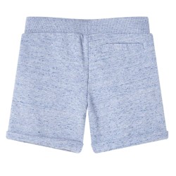 Kindershorts mit Kordelzug Blau Melange 92