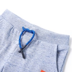 Kindershorts mit Kordelzug Blau Melange 92