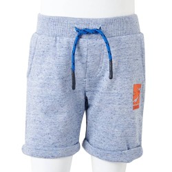 Kindershorts mit Kordelzug Blau Melange 92