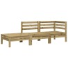 Gartensofa mit Kissen und Hocker 2-Sitzer