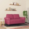 2-Sitzer-Sofa Weinrot 120 cm Samt