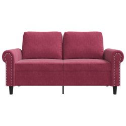 2-Sitzer-Sofa Weinrot 120 cm Samt