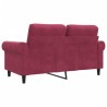 2-Sitzer-Sofa Weinrot 120 cm Samt