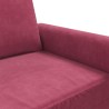 2-Sitzer-Sofa Weinrot 120 cm Samt