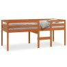 Hochbett Wachsbraun 75x190 cm Massivholz Kiefer