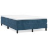 Boxspringbett mit Matratze Dunkelblau 120x190 cm Samt