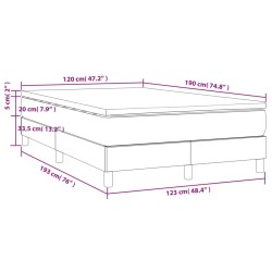 Boxspringbett mit Matratze Dunkelgrün 120x190 cm Samt