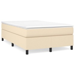 Boxspringbett mit Matratze Creme 120x190 cm Stoff