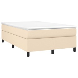 Boxspringbett mit Matratze Creme 120x190 cm Stoff