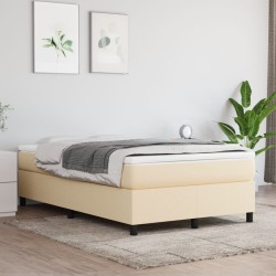 Boxspringbett mit Matratze Creme 120x190 cm Stoff