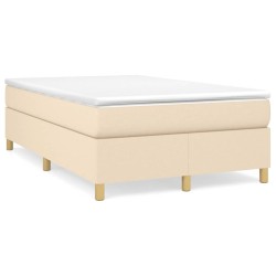 Boxspringbett mit Matratze Creme 120x190 cm Stoff