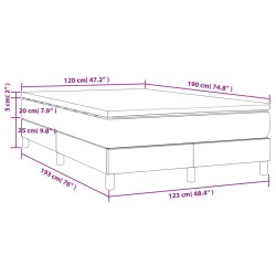 Boxspringbett mit Matratze Hellgrau 120x190 cm Stoff