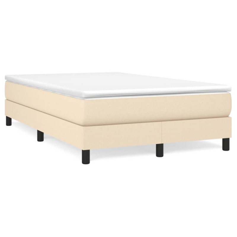 Boxspringbett mit Matratze Creme 120x190 cm Stoff