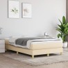 Boxspringbett mit Matratze Creme 120x190 cm Stoff