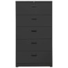 Aktenschrank Anthrazit 90x46x164 cm Stahl