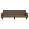 Schlafsofa 2-Sitzer mit 2 Kissen Taupe Stoff