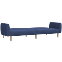 Schlafsofa 2-Sitzer Blau Stoff