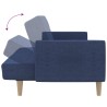 Schlafsofa 2-Sitzer Blau Stoff