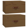 Wand-Nachttische 2 Stk. Honigbraun 40x29,5x22 cm