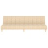 Schlafsofa 2-Sitzer Creme Stoff