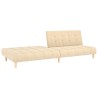 Schlafsofa 2-Sitzer Creme Stoff