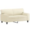 2-Sitzer-Sofa Creme 120 cm Kunstleder