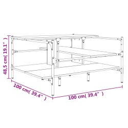 Couchtisch Grau Sonoma 100x100x48,5 cm Holzwerkstoff