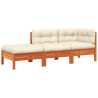 Gartensofa mit Kissen und Hocker 2-Sitzer