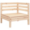 Gartensofa 2-Sitzer mit Hocker Massivholz Kiefer