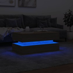 Couchtisch mit LED-Leuchten Sonoma-Eiche 90x50x40 cm