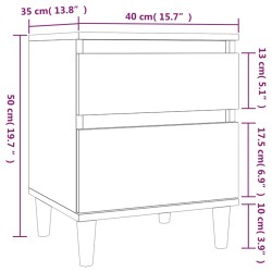 Nachttisch Grau Sonoma 40x35x50 cm