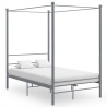 Himmelbett Grau Metall 120x200 cm