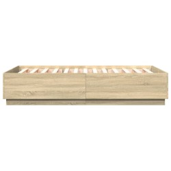 Bettgestell Sonoma-Eiche 140x200 cm Holzwerkstoff