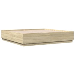 Bettgestell Sonoma-Eiche 200x200 cm Holzwerkstoff