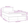 Boxspringbett mit Matratze & LED Grau 120x190 cm Kunstleder