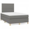 Boxspringbett mit Matratze & LED Dunkelgrau 120x190 cm Stoff