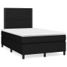 Boxspringbett mit Matratze & LED Schwarz 120x190 cm Stoff