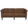 2-Sitzer Sofa Braun Kunstleder Wildleder-Optik