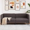 Sofa 3-Sitzer Dunkelbraun Stoff