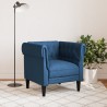 Chesterfield-Sessel Blau Stoff