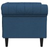 Chesterfield-Sessel Blau Stoff