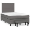 Boxspringbett mit Matratze Grau 120x190 cm Kunstleder