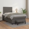 Boxspringbett mit Matratze Grau 120x190 cm Kunstleder