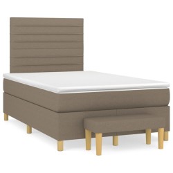 Boxspringbett mit Matratze Taupe 120x190 cm Stoff