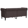 Chesterfield-Sofa 2-Sitzer Dunkelbraun Stoff