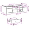 Tagesbett mit Schubladen ohne Matratze Sonoma-Eiche 90x200 cm