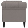 Chesterfield-Sofa 2-Sitzer Taupe Stoff