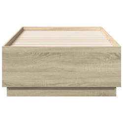 Bettgestell mit LED Sonoma-Eiche 90x190 cm Holzwerkstoff