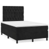 Boxspringbett mit Matratze Schwarz 120x190 cm Samt