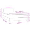 Boxspringbett mit Matratze & LED Schwarz 120x190 cm Stoff